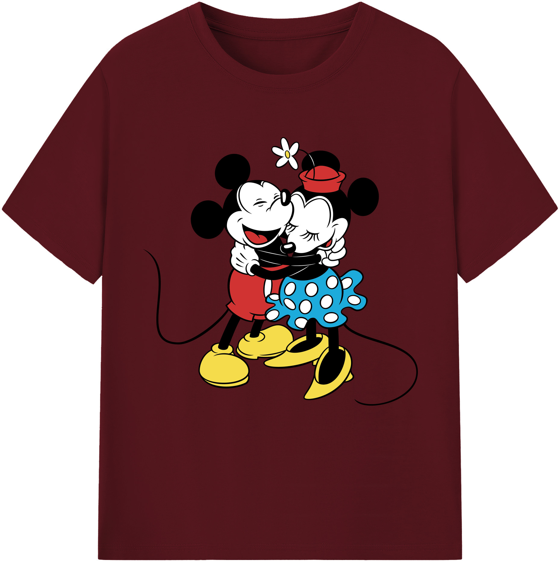 （画像用） ミッキーマウス Mickey Mouse 綿100％半袖Tシャツ（フロントプリント）